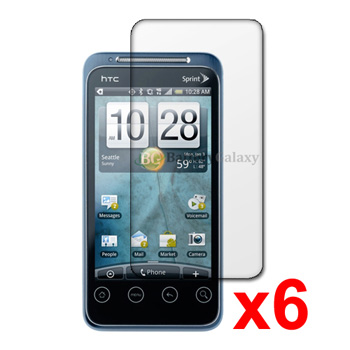 6X CLEAR SCREEN PROTECTOR FOR SPRINT HTC EVO SHIFT 4G  