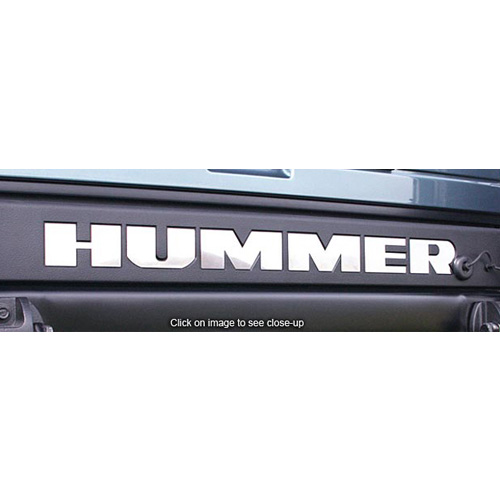 B2G1 Free 2003-2010 GMC HUMMER H2 Tailgate Vinyl Letters Chrome Inserts Stickers